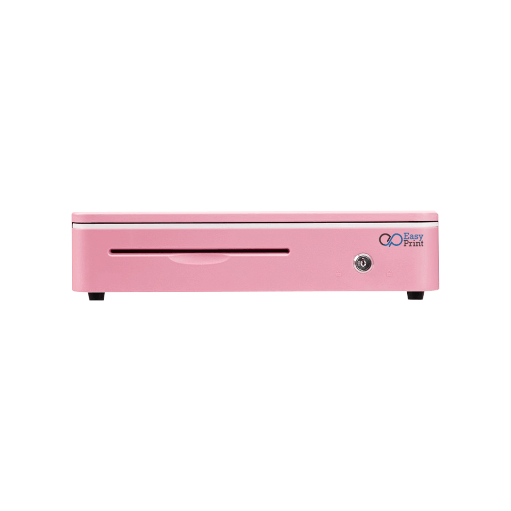 ลิ้นชักเก็บเงิน EASYPRINT รุ่น CD-405 สีชมพู-ขาว 4 ช่องธนบัตรขนาดใหญ่ 8 ช่องเหรียญ RJ11 12/24V_0